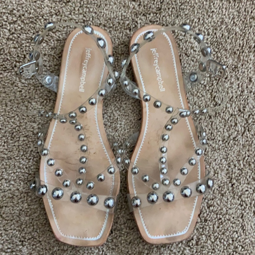 Jeffrey Campbell Amary - clear silver sandals. In good wearable condition.